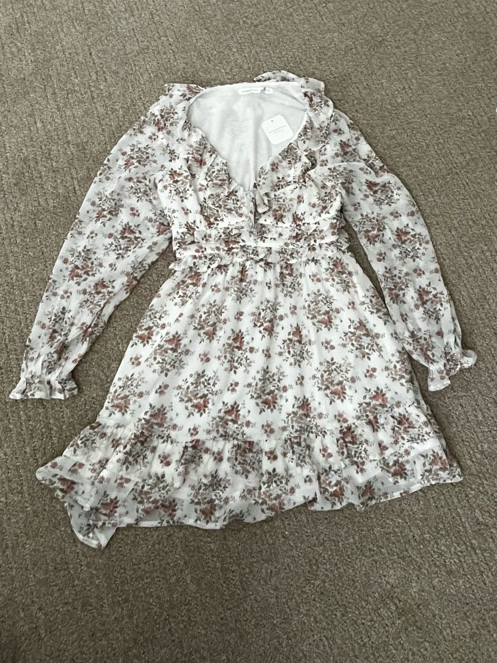Altar'd State White Floral Lined Dress
